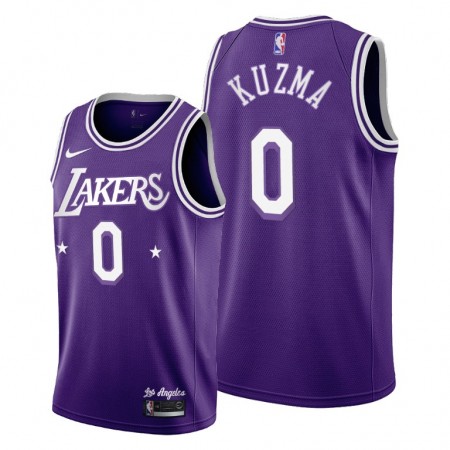 Maillot Basket Los Angeles Lakers Kyle Kuzma 0 Nike 2021-22 City Edition Throwback 60s Swingman - Homme